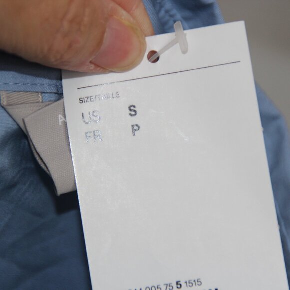 H&M Shirt Women's S Blue Button Up Collared Long Sleeve Cotton Casual Oversized - Picture 8 of 9